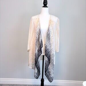 Chico's Travelers Sheer Duster Long Cardigan Kimono Resort Wear Size XL